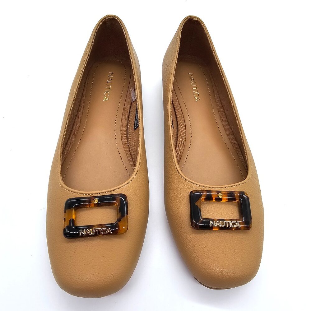 Nautica Halsell Tortoise Buckle Ballet Flats Size 8